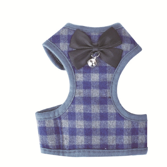 Dây Dẫn Áo Vest Caro Có Thể Điều Chỉnh Dây Kéo Cho Mèo Chó Thú Cưng, Đỏ, Xanh, Xám, Hồng, Vàng
