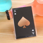 2 cái mở nắp chai bia bằng thép không gỉ, bộ bài chơi poker, mở nắp chai soda hình lá bài bích