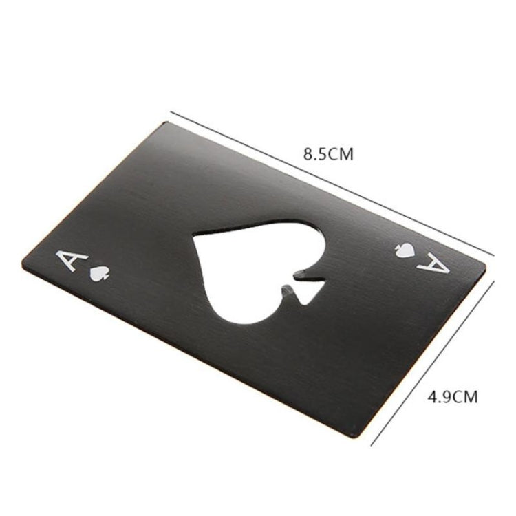 2 cái mở nắp chai bia bằng thép không gỉ, bộ bài chơi poker, mở nắp chai soda hình lá bài bích