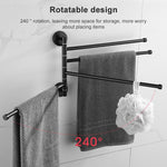 Thanh treo khăn inox xoay giá treo khăn nhà tắm bếp gắn tường giá đỡ khăn đánh bóng, Hai thanh đánh bóng, Ba thanh đánh bóng, Bốn thanh đánh bóng, Năm thanh đánh bóng