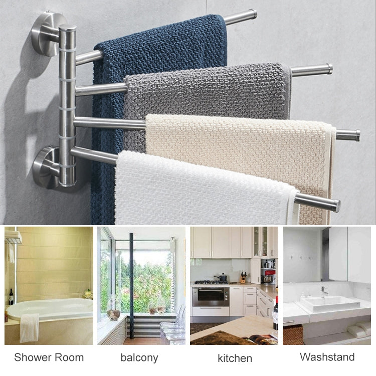 Thanh treo khăn inox xoay giá treo khăn nhà tắm bếp gắn tường giá đỡ khăn đánh bóng, Hai thanh đánh bóng, Ba thanh đánh bóng, Bốn thanh đánh bóng, Năm thanh đánh bóng