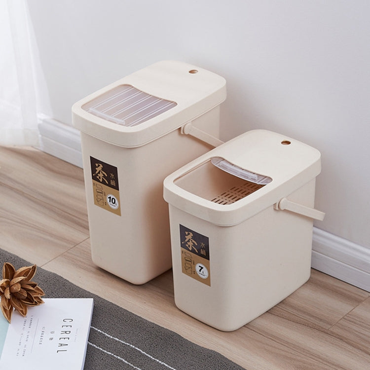 Xô đựng bã trà nhựa văn phòng xô rác trà nắp đẩy thùng rác di động, 7L, 10L