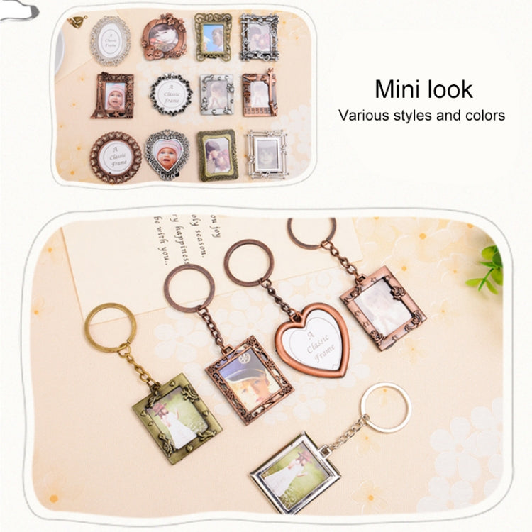 2 cái khung ảnh kim loại sáng tạo cổ điển, hươu con, bí ngô, hàng rào, bướm tròn, Paris, móc khóa trái tim, móc khóa vuông, hình bầu dục, ren vuông, tình yêu tròn, bướm vuông, ren trái tim, vuông vàng, vuông xám