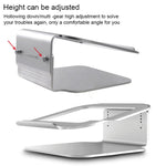 Giá đỡ làm mát máy tính xách tay hợp kim nhôm điều chỉnh chiều cao xoay 360 độ công thái học cho máy tính xách tay 10-17 inch MacBook Air Pro, xoay 360 độ