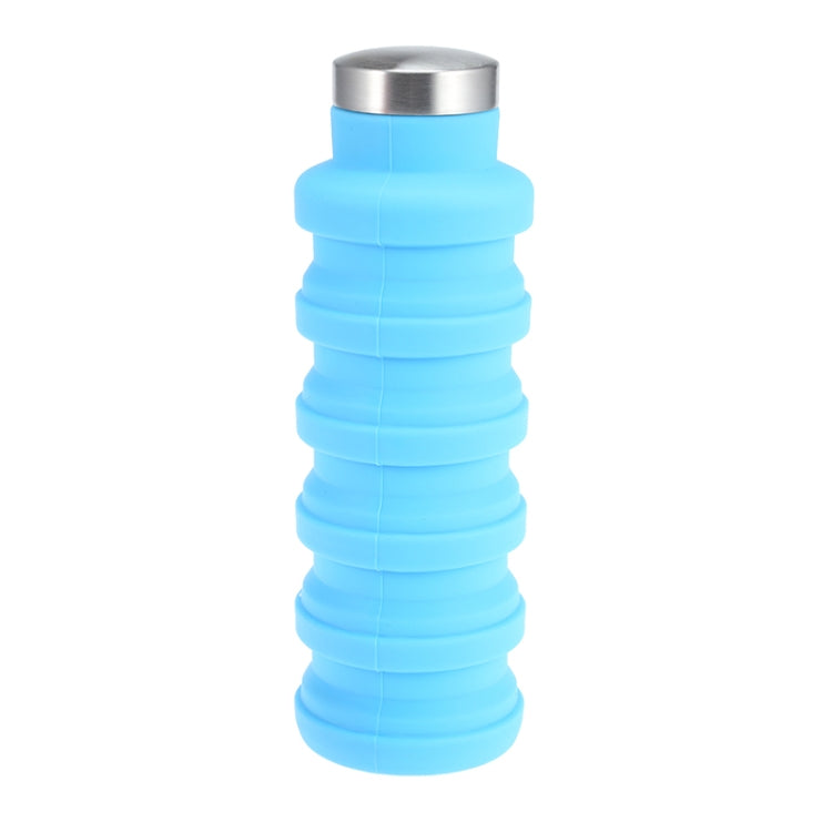 Bình nước silicon di động có thể thu gọn, gập lại, bình cà phê, bình uống nước thể thao du lịch ngoài trời, dung tích: 500ml, màu xám, cam, xanh dương, tím
