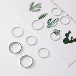 Simple Design Vintage Joint Rings Sets, J7213 Gold, J7214 Sliver