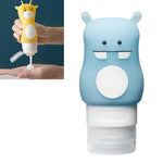 Chai Đựng Dầu Gội, Sữa Dưỡng Thể Du Lịch Di Động Hộp Đựng Mỹ Phẩm, Hippo Xanh Dương