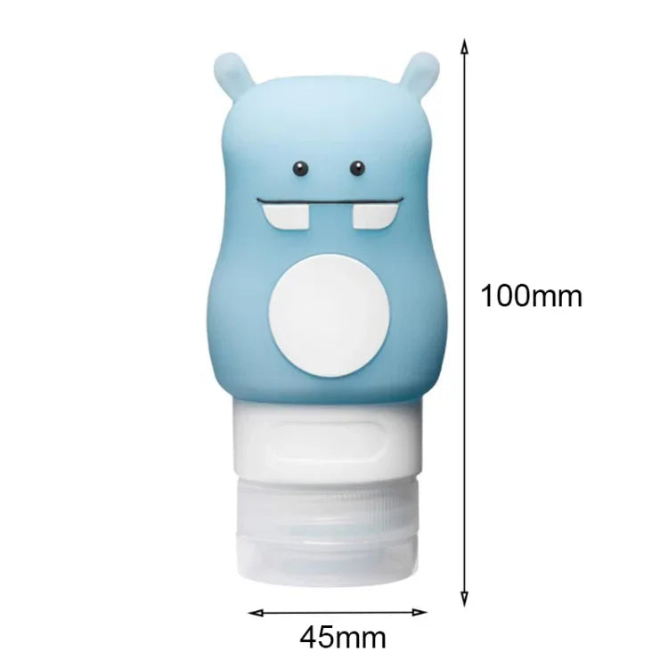 Chai Đựng Dầu Gội, Sữa Dưỡng Thể Du Lịch Di Động Hộp Đựng Mỹ Phẩm, Hippo Xanh Dương