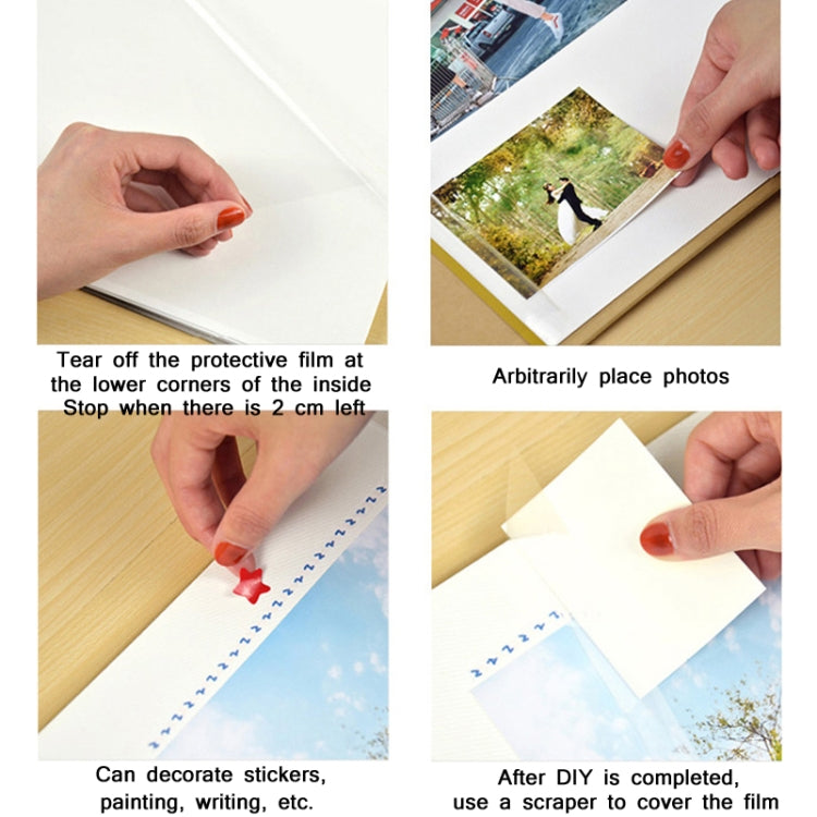 Retro Art DIY Handmade Photo Album Self-Adhesive Film Album, 16 inch Blossom, 16 inch Bouquet, 16 inch Landscape, 16 inch Starry Night, 16 inch Ride The Wind And Waves, 16 inch Back To Nature, 16 inch Sunflower, 16 inch Starry Sky, 16 inch Apricot Blos...