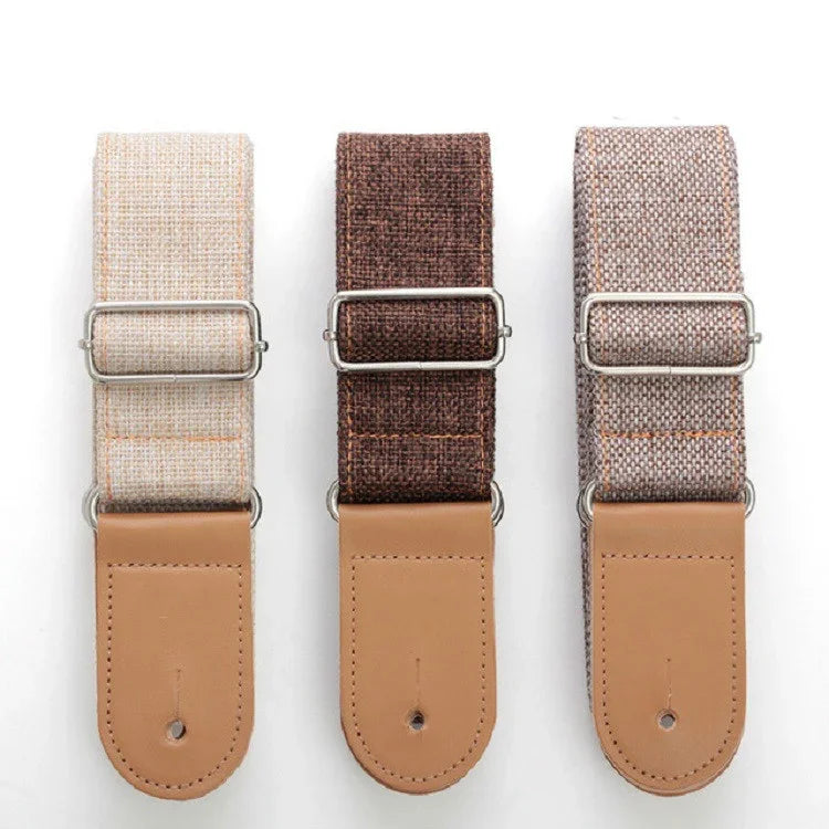 Dây đeo guitar vải cotton linen, dây đeo chéo vai, phụ kiện nhạc cụ