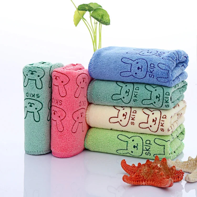 Khăn mặt trẻ em dễ thương 25*50cm, khăn tắm sợi microfiber thấm hút, khăn bãi biển, khăn tắm cotton cho bé, 25x50cm