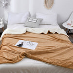 Chăn sofa mùa đông dày đôi cashmere lông san hô, chăn văn phòng, 1.5x2m, 2x2.3m