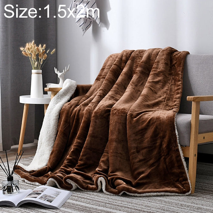 Chăn sofa mùa đông dày đôi cashmere lông san hô, chăn văn phòng, 1.5x2m, 2x2.3m
