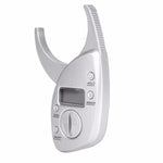 Thước đo mỡ điện tử kỹ thuật số 0-50MM, thước đo vòng eo, màu bạc