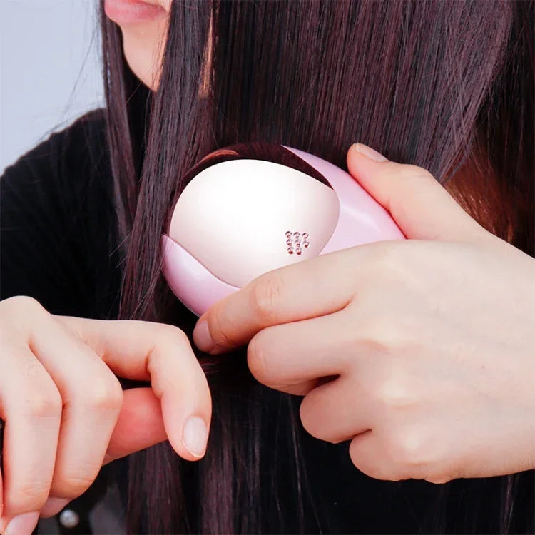 Bàn chải tóc ion điện tử cầm tay duỗi tóc bàn chải ion âm lược chống tĩnh điện massage mini lược duỗi tóc màu hồng, xanh lá