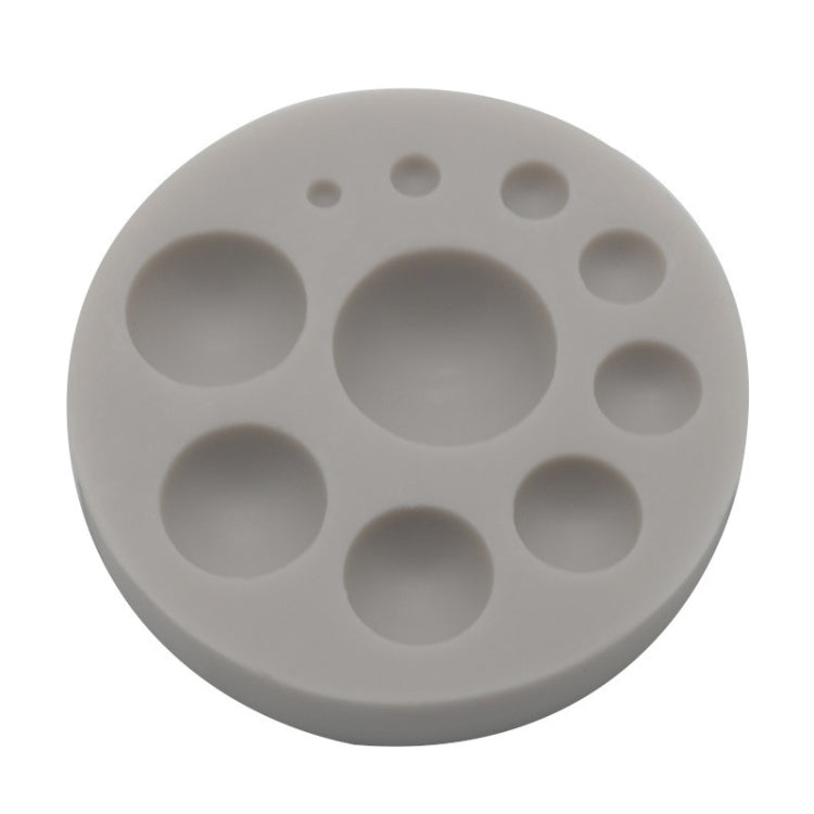 Khuôn silicon fondant tròn làm bánh trang trí tự làm, công cụ socola, silicon tròn (xám), silicon tròn (hồng)