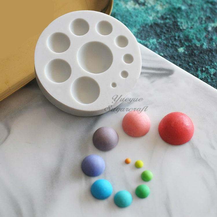 Khuôn silicon fondant tròn làm bánh trang trí tự làm, công cụ socola, silicon tròn (xám), silicon tròn (hồng)