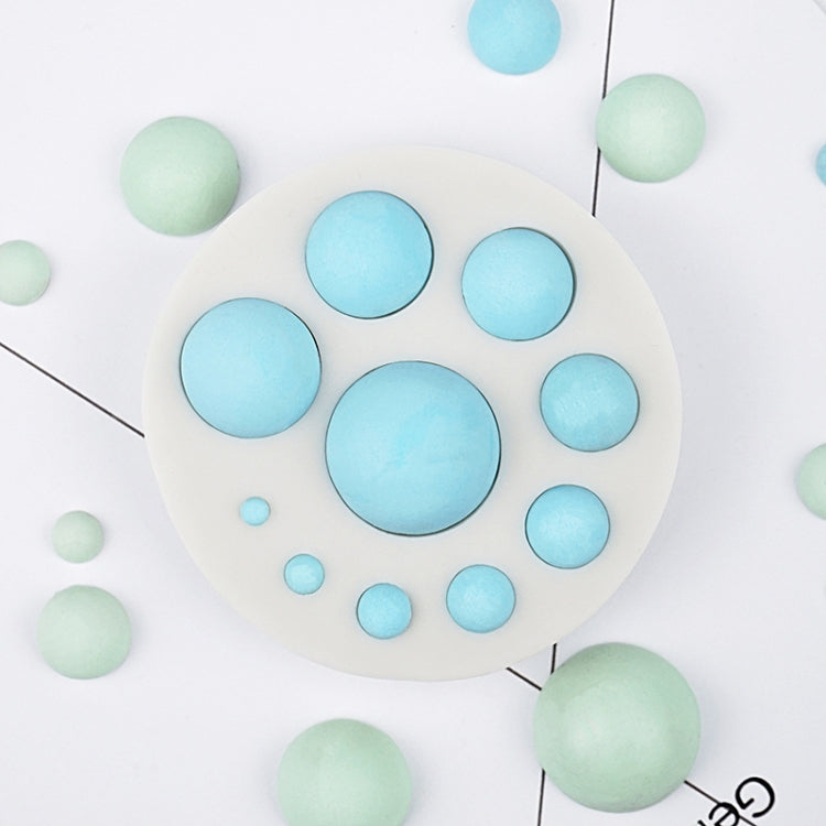 Khuôn silicon fondant tròn làm bánh trang trí tự làm, công cụ socola, silicon tròn (xám), silicon tròn (hồng)