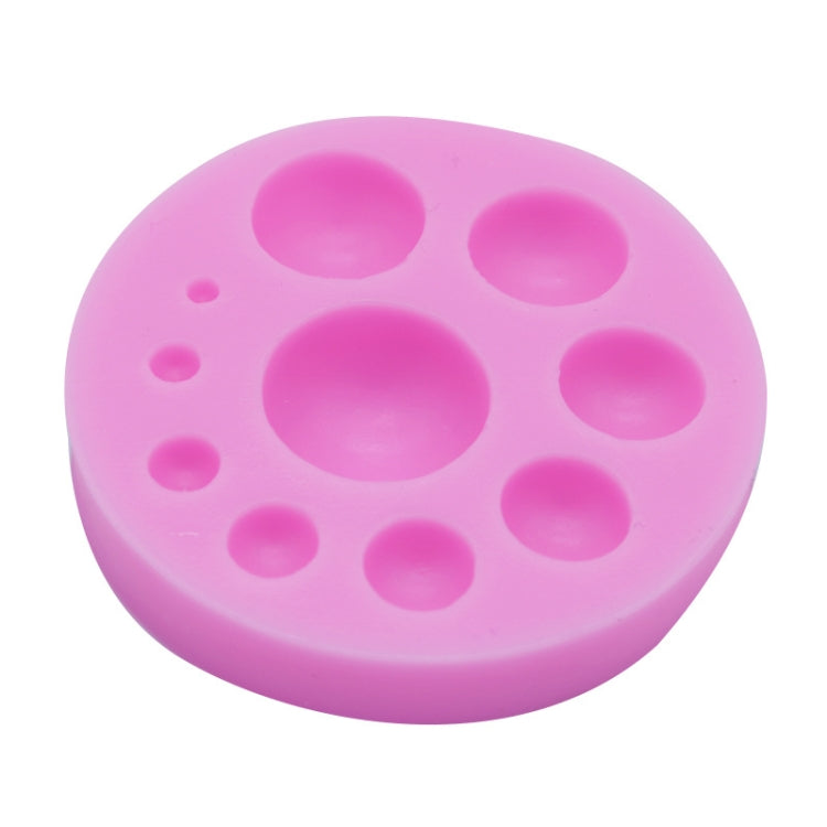Khuôn silicon fondant tròn làm bánh trang trí tự làm, công cụ socola, silicon tròn (xám), silicon tròn (hồng)