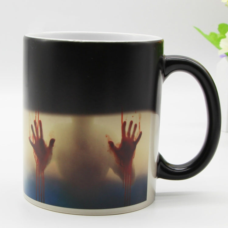 Cốc đổi màu The Walking Dead, cốc cà phê gốm nhạy nhiệt, dung tích 301-400ml