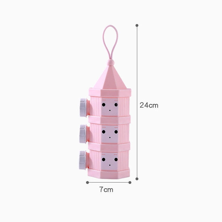 Hộp đựng sữa bột di động ngoài trời có thể tháo rời nhiều tầng, hộp đựng sữa bột cho bé kín, 3 ngăn, 4 ngăn