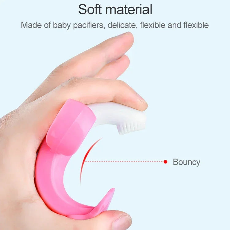 3 cái bàn chải tập luyện silicone cho bé hình chuối an toàn, đồ chơi nhai cho bé mọc răng, vòng nhai quà tặng cho trẻ sơ sinh, màu vàng-B