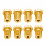 8 phụ kiện máy in 3D Bugatti đầu phun E3D-V5 V6 ren M6 vật tiêu hao đầu phun nóng, 1.75/0.2mm, 1.75/0.25mm, 1.75/0.3mm, 1.75/0.35mm, 1.75/0.4mm, 1.75/0.5mm, 1.75/0.6mm, 1.75/0.8mm, 1.75/1.0mm, 3/0.2mm, 3/0.3mm, 3/0.4mm, 3/0.5mm, 3/0.6mm, 3/0.8mm