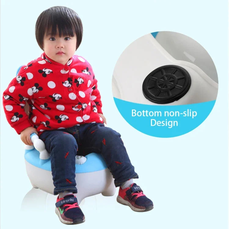 Bồn cầu tập ngồi cho bé, bồn tiểu di động, tựa lưng thoải mái, hoạt hình dễ thương