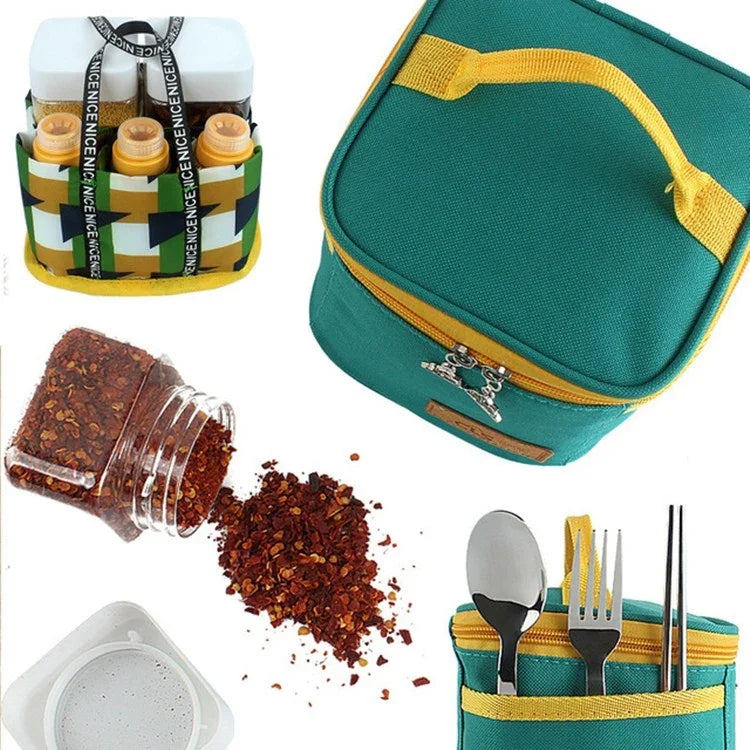 Bộ lọ gia vị ngoài trời CLS, lọ gia vị di động, bộ dụng cụ nướng BBQ