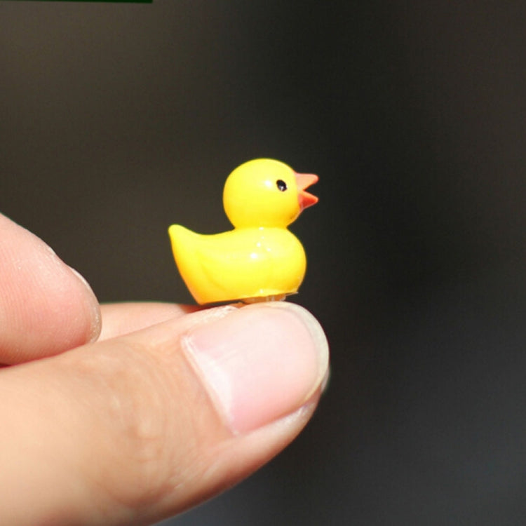 5 PCS Mini Doll House Accessories Resin Three-dimensional Small Yellow Duck Plant Decoration, Yellow Duck Plant Decoration