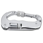 Cưa gấp tự vệ an ninh đa chức năng, móc khóa carabiner, thiết bị sinh tồn hoang dã, loại D + LED