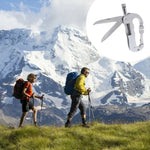 Cưa gấp tự vệ an ninh đa chức năng, móc khóa carabiner, thiết bị sinh tồn hoang dã, loại D + LED