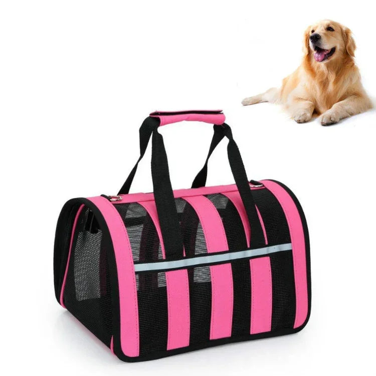 Túi Đeo Chéo Thú Cưng Lưới Thoáng Khí Gấp Gọn Khi Ra Ngoài, S, M, L