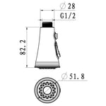 Công tắc nút chuông nhà bếp, vòi phun nước tiết kiệm, đầu phun lọc, mạ CP, vẽ BN