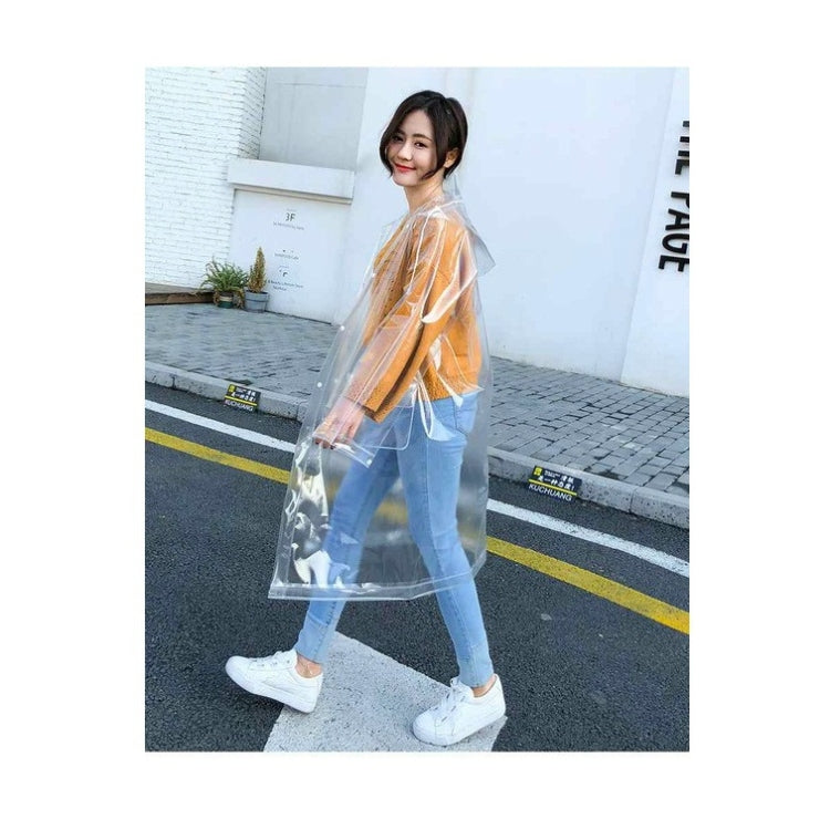 Áo Mưa Trong Suốt EVA Di Động Phong Cách Ngoài Trời, M, L, XL