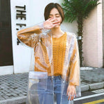 Áo Mưa Trong Suốt EVA Di Động Phong Cách Ngoài Trời, M, L, XL