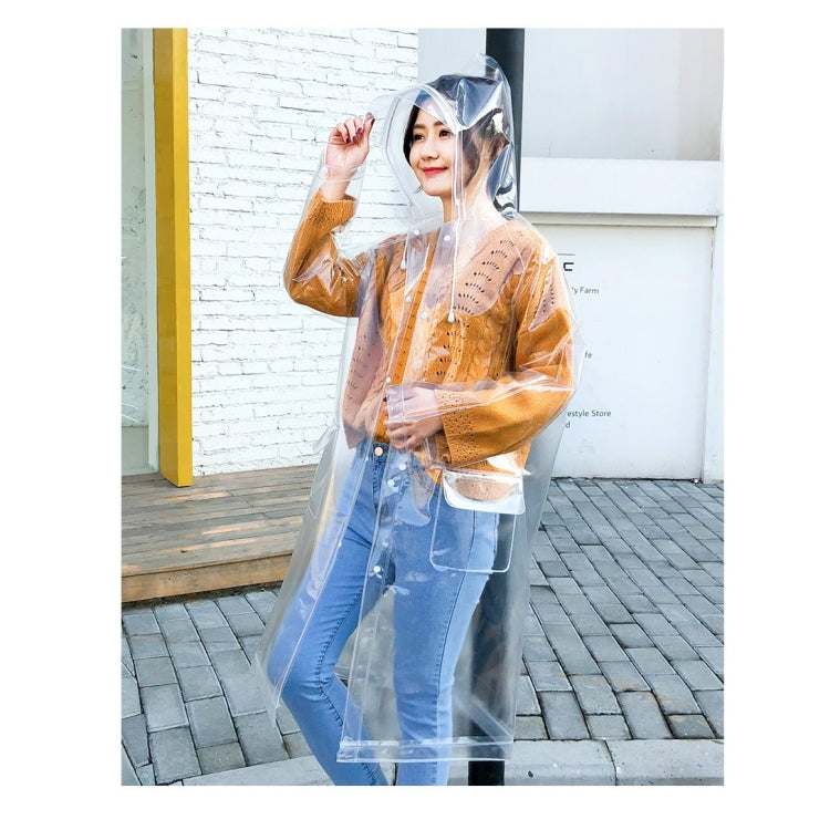 Áo Mưa Trong Suốt EVA Di Động Phong Cách Ngoài Trời, M, L, XL