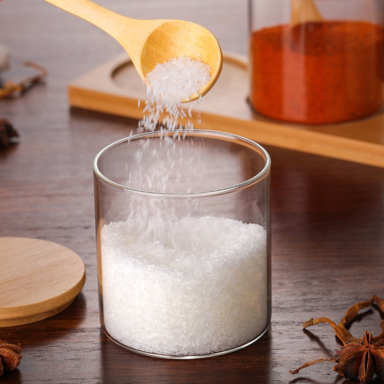 Bộ lọ gia vị trong suốt borosilicate sáng tạo, thìa, lọ thủy tinh đơn, bộ một cái