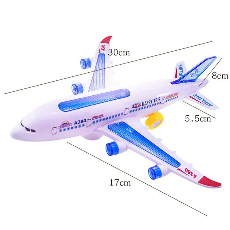 Đồ chơi máy bay mô hình điện có nhạc flash cho trẻ em, Quà tặng DIY máy bay