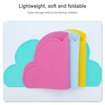 Tấm lót bàn ăn silicone hình đám mây cho trẻ em, chống thấm nước, bảo vệ môi trường, tấm bàn học sinh, màu trắng, đen, vàng, xanh dương, xanh lá, hồng nhạt, xám đậm, xanh dương nhạt, xanh lá nhạt, xám nhạt, hồng đậm