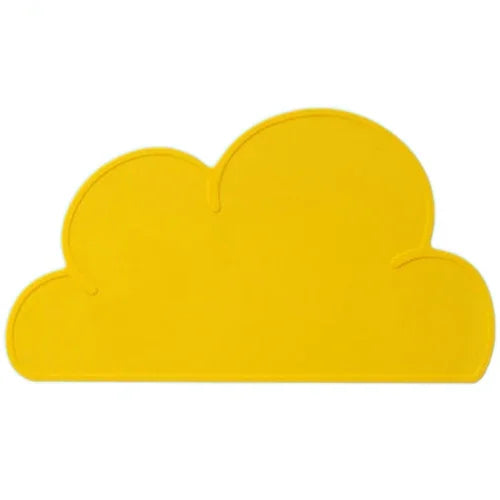 Tấm lót bàn ăn silicone hình đám mây cho trẻ em, chống thấm nước, bảo vệ môi trường, tấm bàn học sinh, màu trắng, đen, vàng, xanh dương, xanh lá, hồng nhạt, xám đậm, xanh dương nhạt, xanh lá nhạt, xám nhạt, hồng đậm