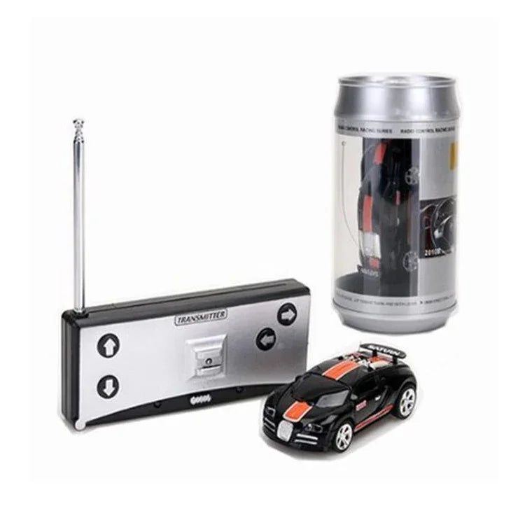Xe đua điều khiển từ xa mini hình lon Coca, màu xanh lá + trắng, đen, xanh lá, đỏ, xanh dương, vàng, vàng kim, đen + cam