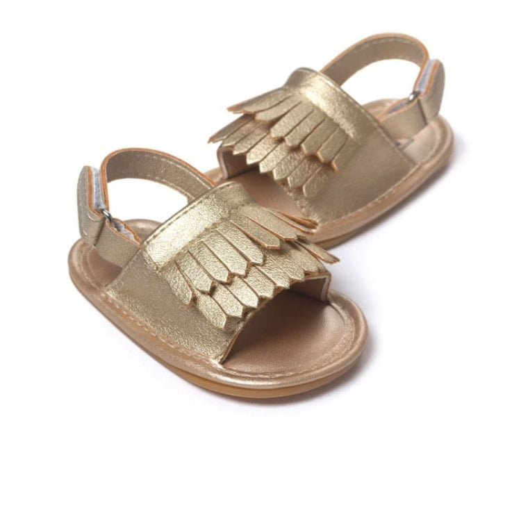 Dép trẻ em phong cách thường ngày bằng PU có tua rua, 11cm/76g, 12cm/83g, 13cm/93g