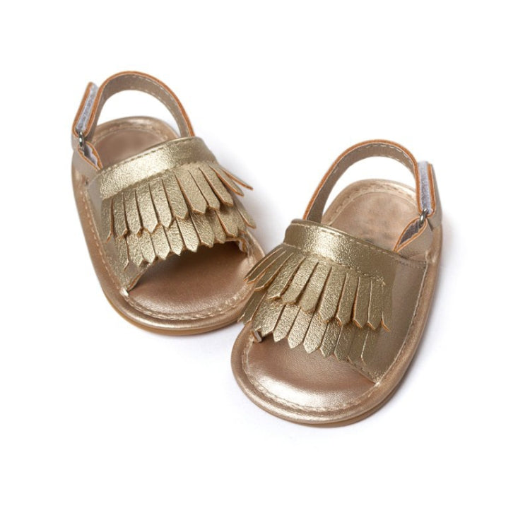 Dép trẻ em phong cách thường ngày bằng PU có tua rua, 11cm/76g, 12cm/83g, 13cm/93g