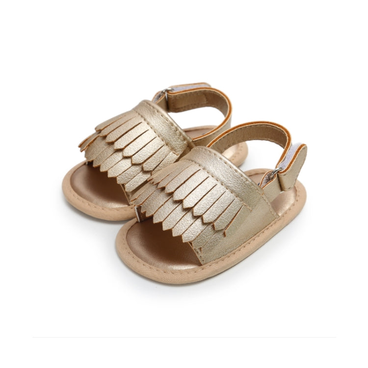Dép trẻ em phong cách thường ngày bằng PU có tua rua, 11cm/76g, 12cm/83g, 13cm/93g