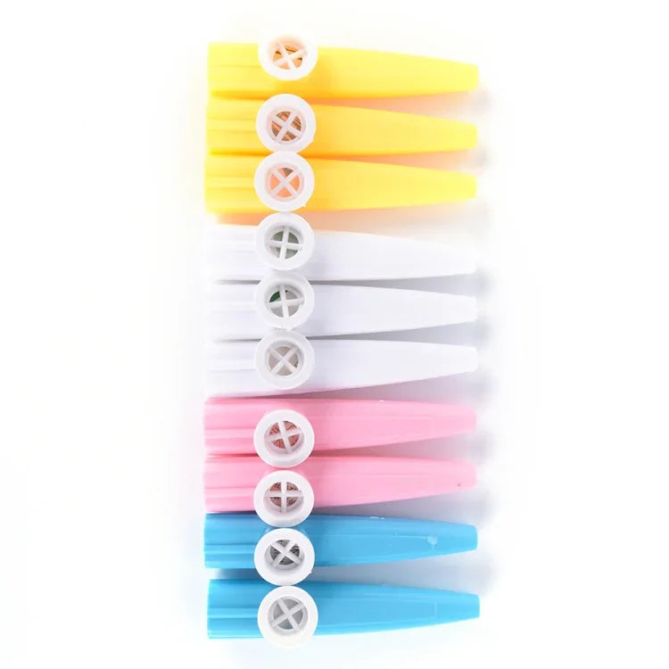 10 cái nhạc cụ Kazoo nhựa cho trẻ em, Giao màu ngẫu nhiên, 10 cái Kazoo
