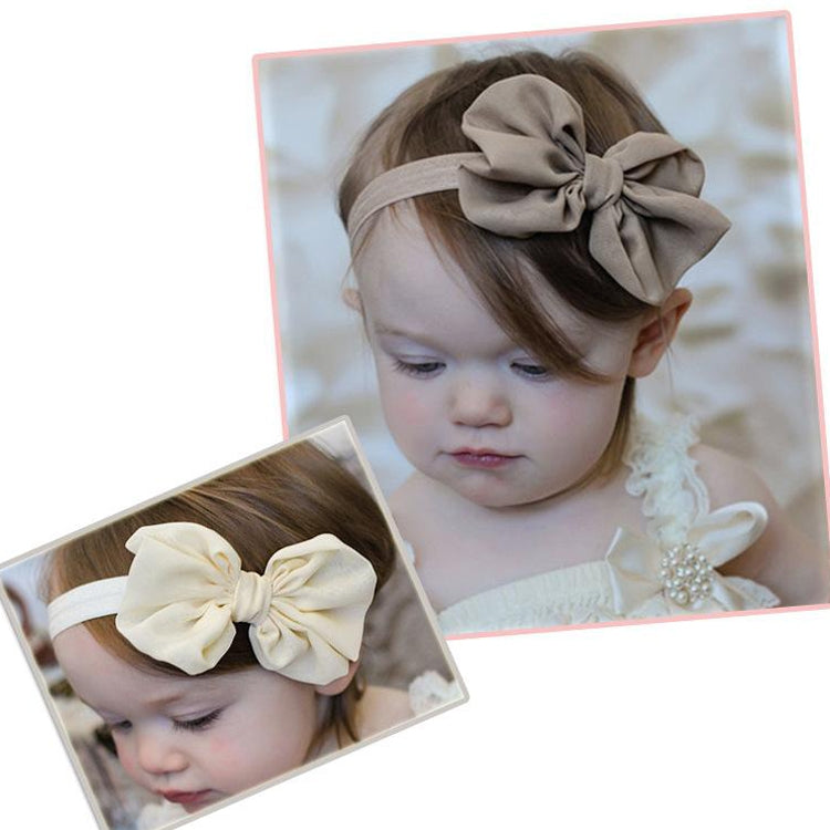 2 cái băng đô nơ ruy băng chiffon cho bé trẻ em băng đội đầu