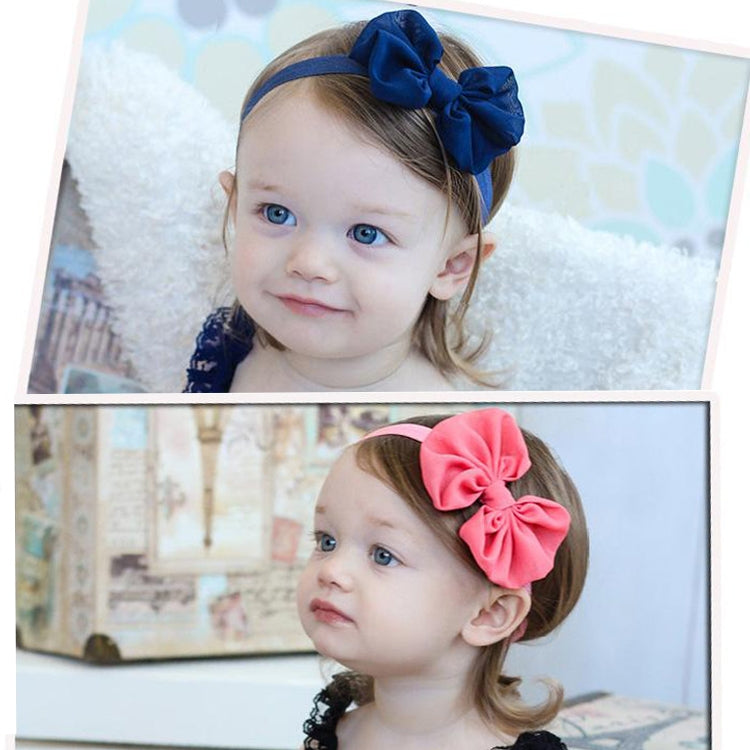 2 cái băng đô nơ ruy băng chiffon cho bé trẻ em băng đội đầu