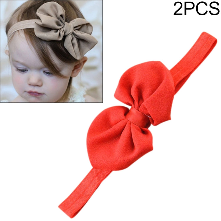 2 cái băng đô nơ ruy băng chiffon cho bé trẻ em băng đội đầu