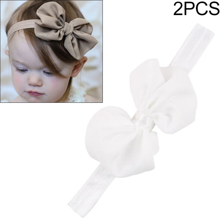 2 cái băng đô nơ ruy băng chiffon cho bé trẻ em băng đội đầu